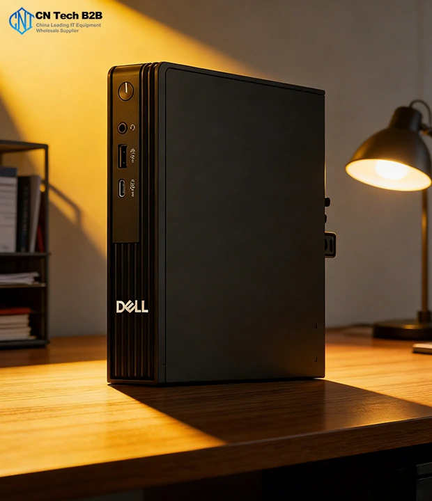 DELL Pro QCM1250 home office side view, compact mini-tower, space-saving home office computer