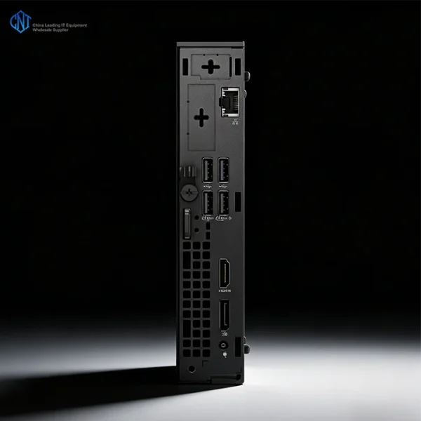 DELL Pro QCM1250 rear panel, USB/HDMI/Ethernet ports, business desktop connectivity, expandable I/O