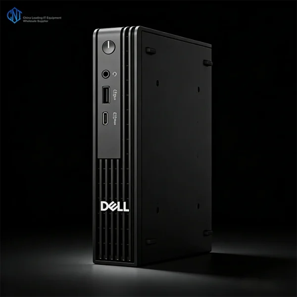 DELL Pro QCM1250 side view, compact mini-tower design, space-saving business desktop, DELL office computer