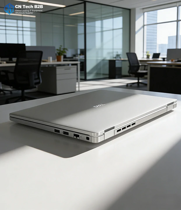 DELL Pro14 PC14250 closed view, office deployment, business laptop, enterprise workstation