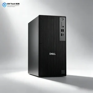 Dell QBT1250 compact business desktop tower computer, front panel view, reliable enterprise office home desktop PC for daily productivity and multitasking