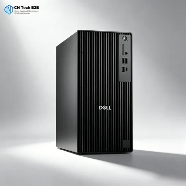 Dell QBT1250 compact business desktop tower computer, front panel view, reliable enterprise office home desktop PC for daily productivity and multitasking