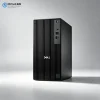 Dell QBT1250 compact mid tower desktop PC side front view, sleek modern industrial chassis for professional business workspace