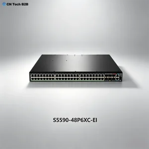 H3C S5590-48P6XC-EI Layer 3 managed PoE+ enterprise switch, 48 gigabit RJ45 ports + 6 10G uplink ports for business campus network core aggregation