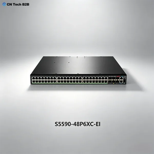 H3C S5590-48P6XC-EI Layer 3 managed PoE+ enterprise switch, 48 gigabit RJ45 ports + 6 10G uplink ports for business campus network core aggregation