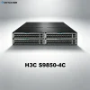 H3C S9850-4C modular core switch studio hero view, 4-slot chassis, high-density 100G/400G ports, H3C enterprise data center switch