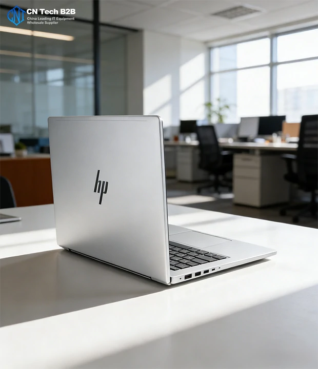 HP EliteBook 8 G1i closed view, HP logo, business laptop, enterprise workstation