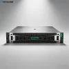 Angled side-front view of HPE ProLiant DL345 Gen11 2U server, showing compact rack form factor and premium durable industrial chassis build quality