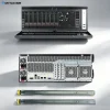 Top-down view of CNETX-08 server front panel, rear I/O, and optional rack mount rails, supporting both tower and rack deployment for flexible IT environments