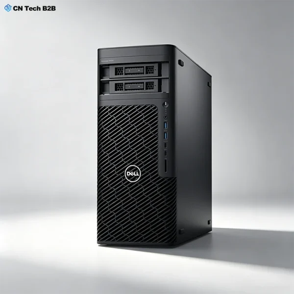 Dell Precision T5860 tower workstation with dual lockable front storage bays for up to 56TB scalable design and media storage