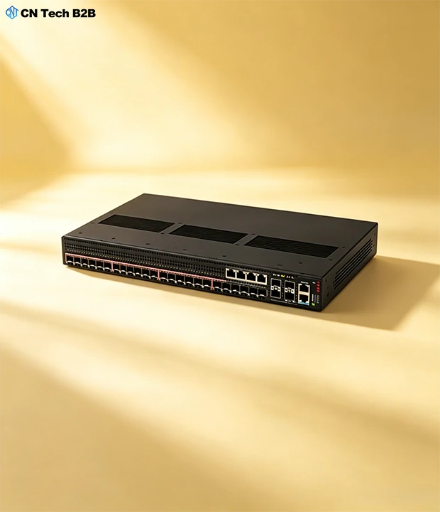 Internal fanless cooling structure of H3C IEF4520-24P4TP4X-G industrial switch designed for continuous running in high-temperature harsh industrial conditions