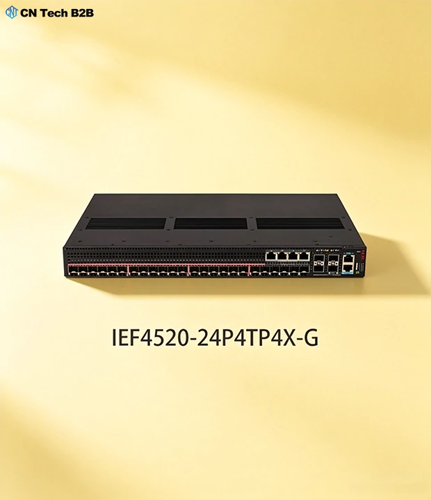 Feature diagram of H3C IEF4520-24P4TP4X-G supporting industrial Modbus/Profinet, ring network and SDN for harsh industrial high temp networking