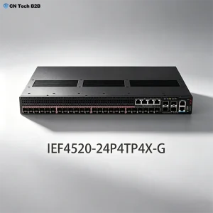 H3C IEF4520-24P4TP4X-G rackmount industrial all-optical PoE switch, -40~70℃ wide temp fanless design for high-temperature harsh industrial environments