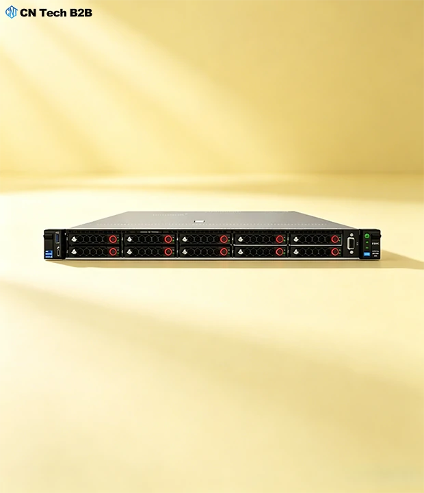 Full front detailed view of H3C R4700 G6 with complete 10 hot-swappable 2.5-inch drive slots and front control I/O panel