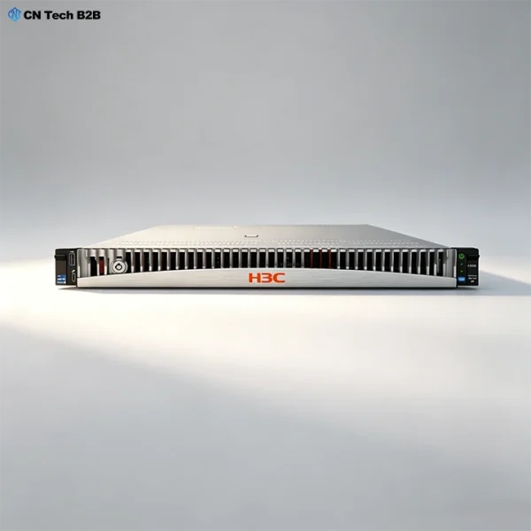 Straight front view of H3C R4700 G6 rack server with full honeycomb ventilation grille and prominent red H3C logo for optimized thermal dissipation