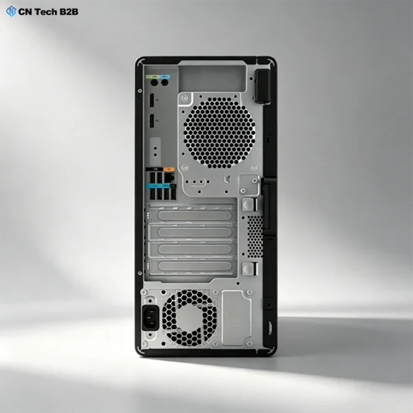 HP Z2 G9 Tower Rear Panel IO Ports, PCIe Gen4 Expansion & Connectivity Layout Rear IO panel of HP Z2 G9 Tower Workstation with PCIe Gen4 expansion slots, multi-display outputs and 2.5Gbps Ethernet