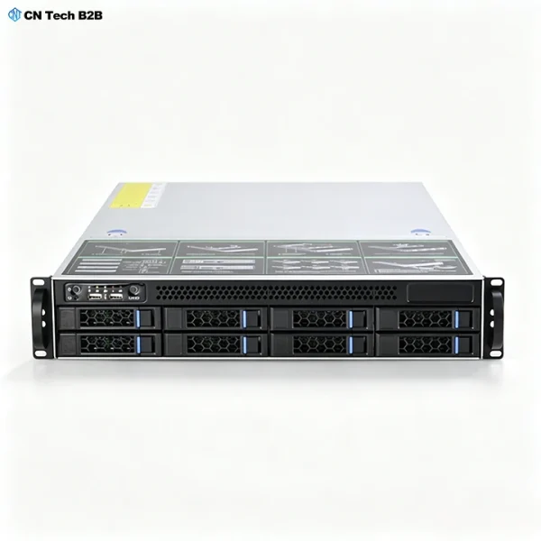 CNETX-S26508 2U rack server front view with 8-bay hot-swap drive bays