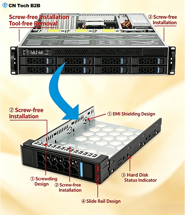 Dual socket LGA4677 motherboard with Intel Xeon 5420+ processors installed
