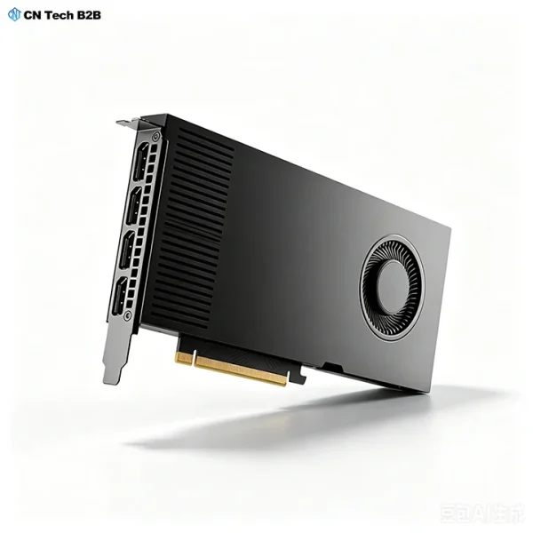 NVIDIA RTX 4000 Ada 20GB professional workstation GPU front IO view single slot blower graphics card white background