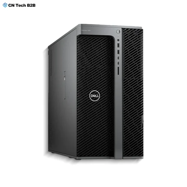 Dell Precision 7960 Tower Workstation front view with diamond-mesh ventilation and front I/O ports