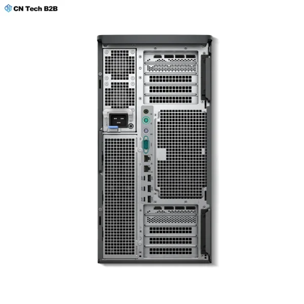 Dell Precision T7960 Tower Workstation rear I/O panel with PCIe expansion slots and power input