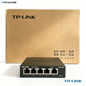 TP-Link TL-SG1005D 5-Port Gigabit Ethernet Switch TP-Link TL-SG1005D 5-port Gigabit Ethernet switch front view with RJ45 ports and LED indicators