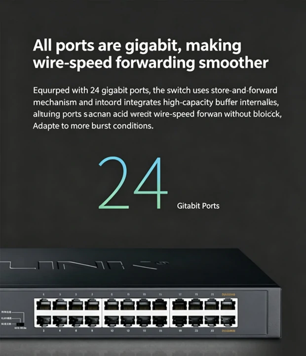 TL-SG1024T three working modes: Standard Switching, VLAN Isolation, and Network Cloning for enterprise networks