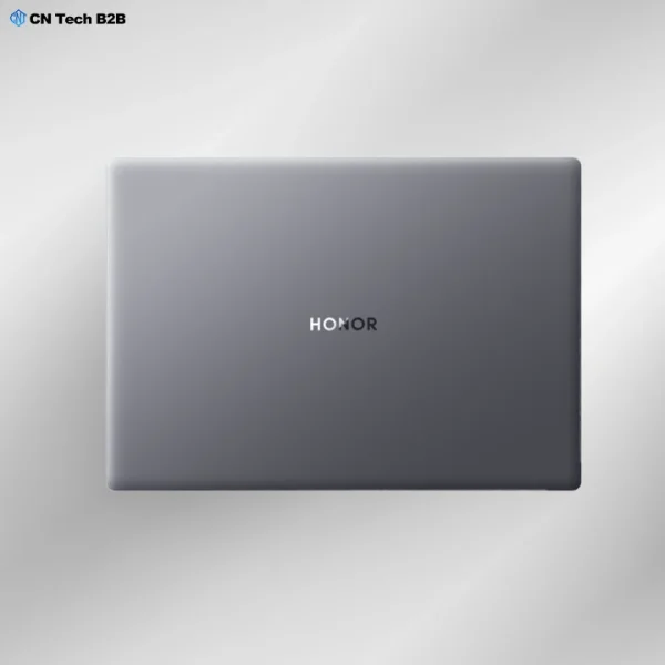 Honor MagicBook X16 AMD 2026 laptop closed lid in Starry Gray color with centered logo