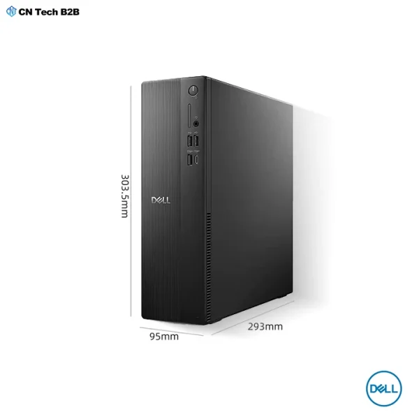 Dell ECS1250 Slim Desktop front panel showing power button, card reader and front USB ports