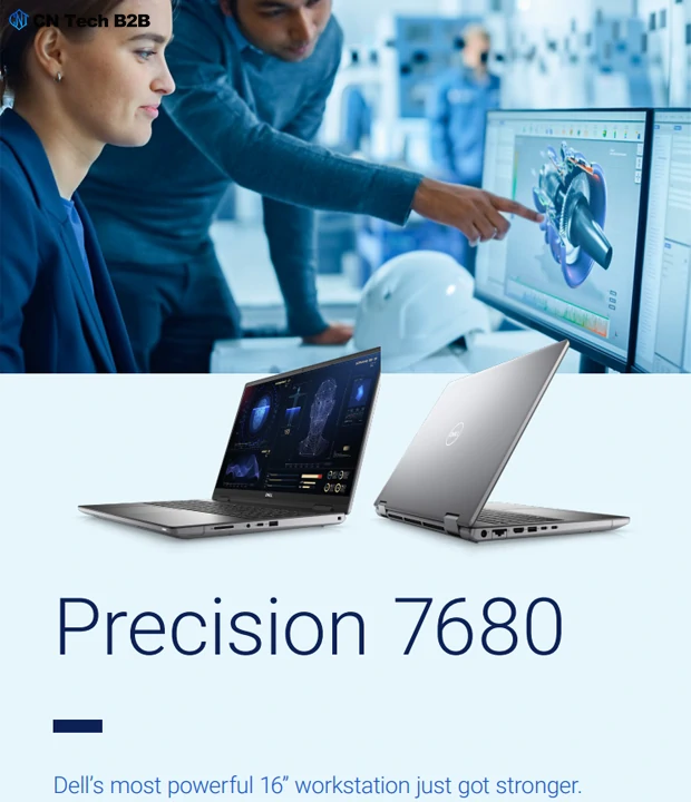 Dell Precision 7680 powerful 16-inch workstation for CAD engineering and 3D design workflows
